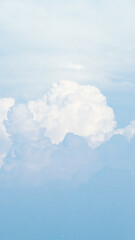 Serene Moment with Blue Sky and White Clouds