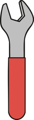 a wrench drawn from a vector image