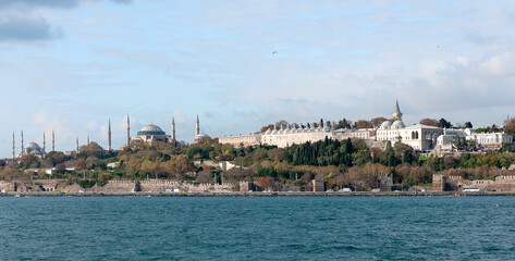 Fototapeta premium The view of the historical peninsula in Istanbul