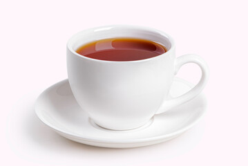 Cup of tea isolated on white background.