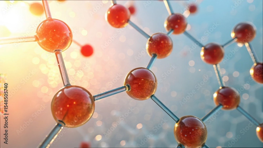 Poster Close-Up View of Glowing Hydrogen Atoms Fusing in a Gigapixel Image