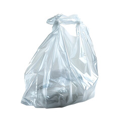 Obraz premium Transparent Plastic Bag on Black Background