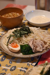 具だくさんの冷や麦