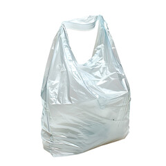 A crumpled plastic shopping bag on black background