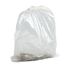 Clear Plastic Bag on Black Background