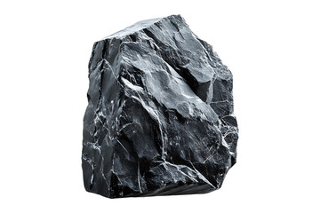 Graphite stone isolated on a transparent background