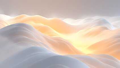 Soft, undulating landscape of pale colors.