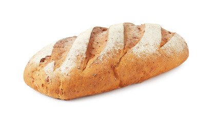 One loaf of bread isolated on white