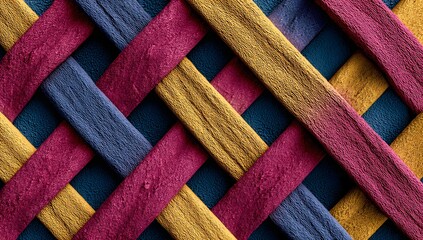 Close-up view of a colorful woven pattern.