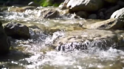 Relaxing stream sounds for sleep and meditation with nature sounds and flowing water video effect video 4k
