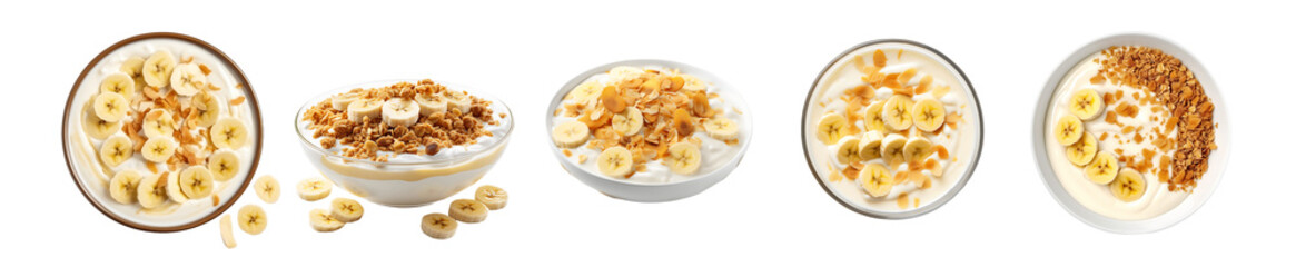Delicious Yogurt with Bananas and Granola Variations