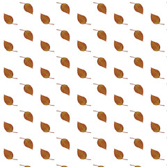 Seamless pattern with beautiful yellow and red autumn leaves 