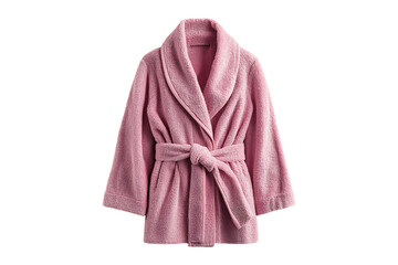 Pink and shiny Bathrobe isolated on a transparent background