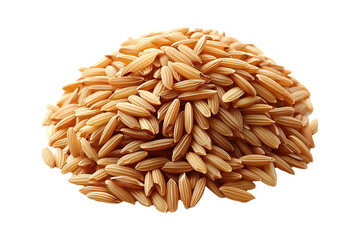 Obraz premium Pile of brown rice isolated on a transparent background