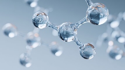 Abstract Molecular Structure Science Background Transparent Glass Atoms Research Technology Medical Healthcare Pharmaceutical Industry Nanotechnology Innovation Development Crystal