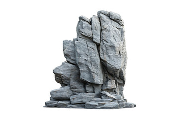 Obraz premium natural grey rock formation isolated on a transparent background