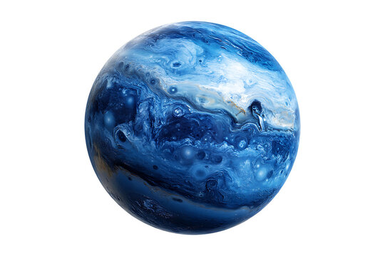 Neptune planet isolated on a transparent background