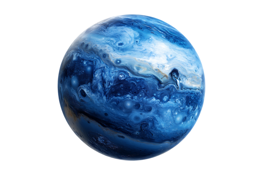 Neptune planet isolated on a transparent background
