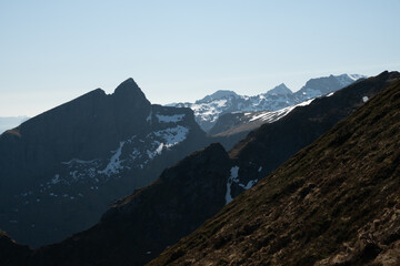 mountain landscape with snow