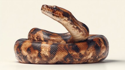 Obraz premium Close-up of a coiled snake