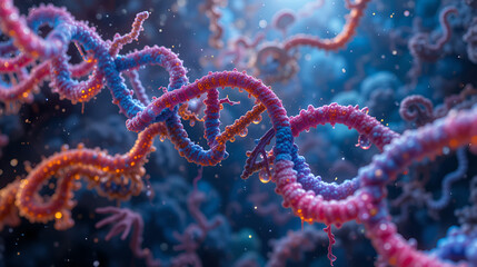 Ribonucleic acid strands consisting of nucleotides important for protein bio-synthesis entering cell wall