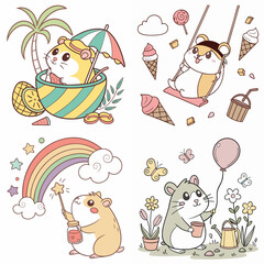 High-Quality hamsters Illustrations in Various Styles – SVG Bundle