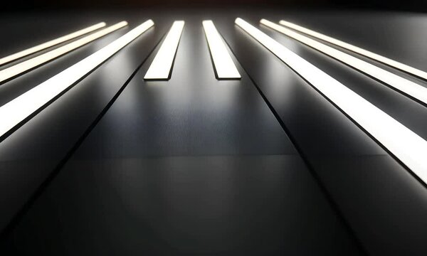 Bright lines on a dark surface