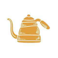 Hand-drawn coffee illustration with ink. Original drawing.