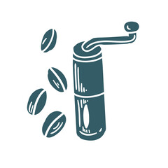 Hand-drawn coffee illustration with ink. Original drawing.