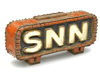 An Old Rusty Neon Sign Displaying The Letters S N N