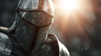 Knight armor helmet