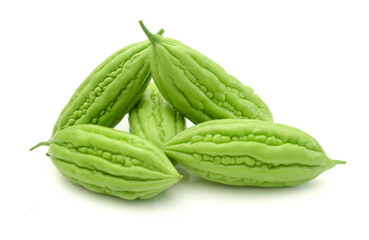 Bitter gourd isolated on white background