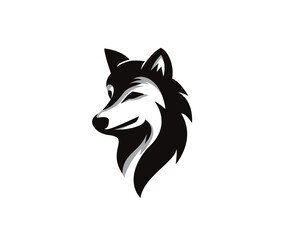 elegant head illustration wolf logo icon symbol design template illustration inspiration