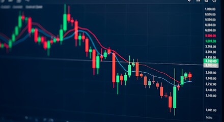 Candlestick charts visual representation in trading and investment analysis