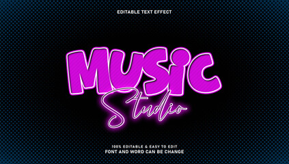 Editable studio music text effects