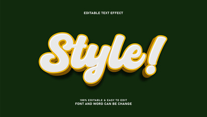 Editable bold style text effect