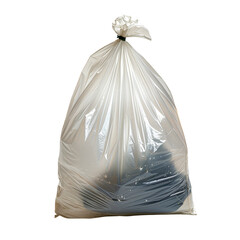 Trash bag filled with dark items waste disposal garbage bag