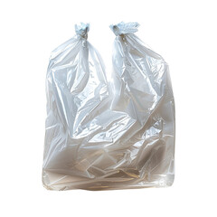 Two Crumpled Plastic Bags on Black Background