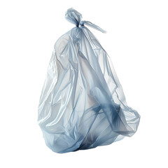 Light Blue Plastic Bag Isolated on Black Background,