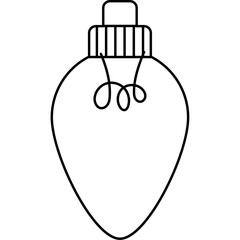 Colorful Christmas Lights Flat Vector