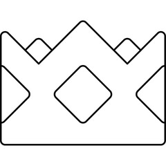 Flat Style Christmas Royal Crown Illustration