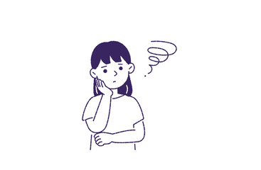 悩みや不安を感じる女性