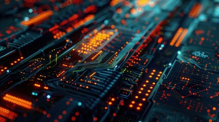 Fototapeta premium Abstract circuit board technology background