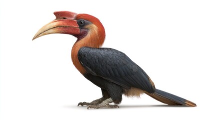 Obraz premium Profile view of a brightly colored bird