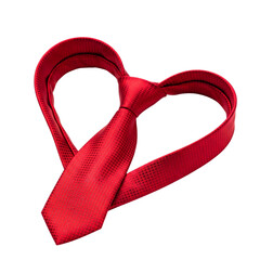 a red tie in a heart shape