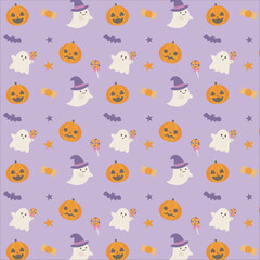 ハロウィンの可愛いイラストパターン