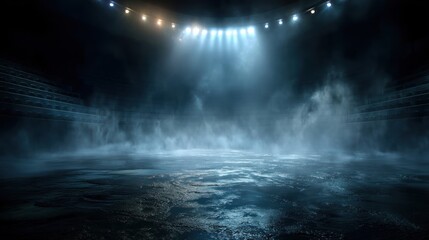 Obraz premium Dark stage lighting