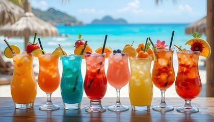 cocktails on the beach