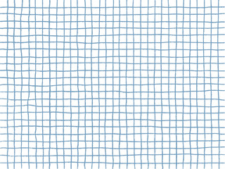 手描き背景　チェック　ブルーグレー