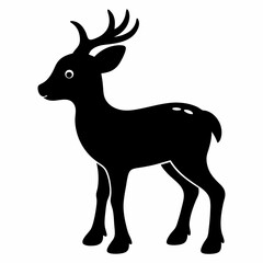 Caribou on white background 